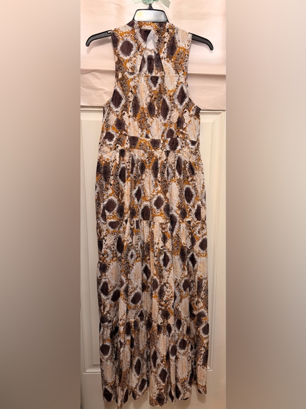 Maeve Anthropologie Printed Snake Fabric Featuring Mustard and Brown